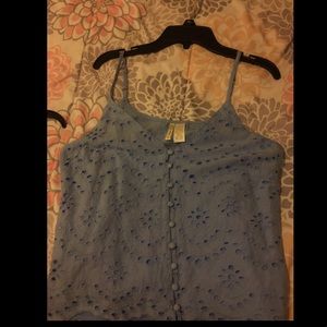 Blue spaghetti strap